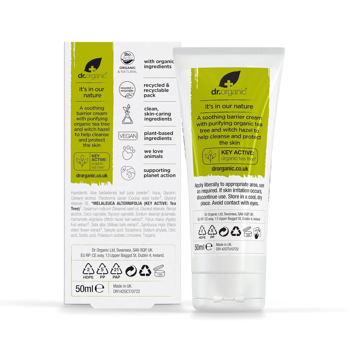 Dr Organic Bioactive Skincare Organic Tea Tree Cream 50ml