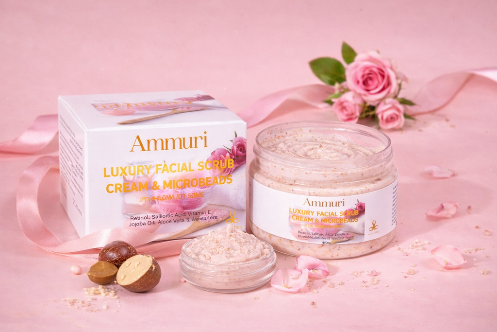 Gommage visage au rétinol et crème exfoliante pour une peau lisse | Ammuri
