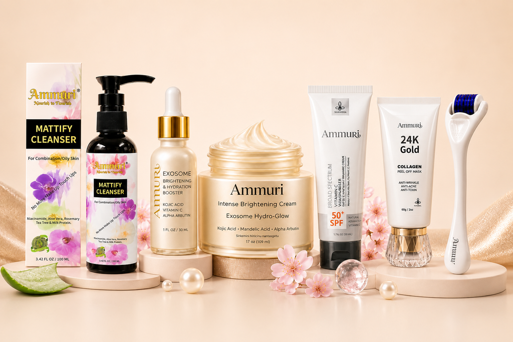 Ensemble de soins et de beauté éclaircissants complets | Nourrit, traite et illumine | Ammuri